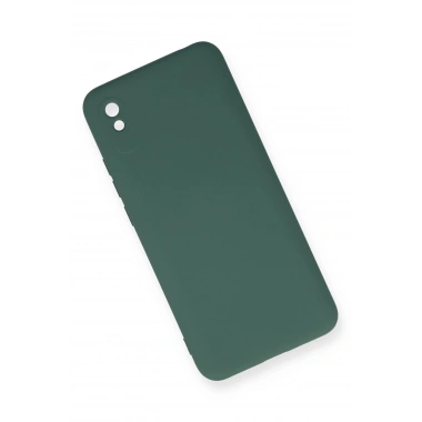 Mey İthalat®   Redmi 9A Kılıf Nano içi Kadife Silikon - Koyu Yeşil