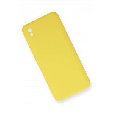 Mey İthalat®   Redmi 9A Kılıf Nano içi Kadife Silikon - Sarı