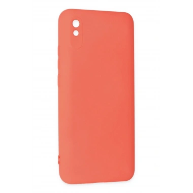Mey İthalat®   Redmi 9A Kılıf Nano içi Kadife Silikon - Turuncu