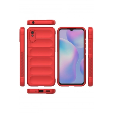 Mey İthalat®   Redmi 9A Kılıf Optimum Silikon - Kırmızı
