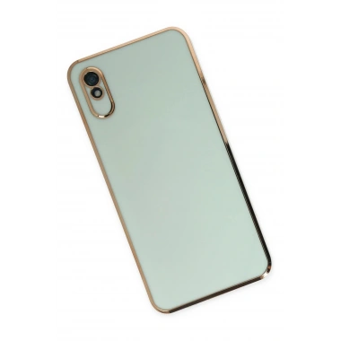 Mey İthalat®   Redmi 9A Kılıf Volet Silikon - Açık Yeşil