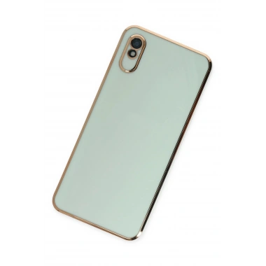 Mey İthalat®   Redmi 9A Kılıf Volet Silikon - Açık Yeşil