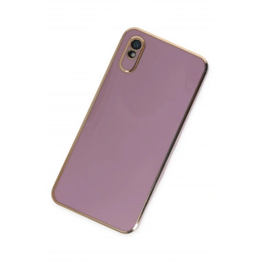 Mey İthalat®   Redmi 9A Kılıf Volet Silikon - Mor