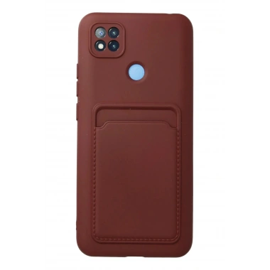 Mey İthalat®   Redmi 9C Kılıf Kelvin Kartvizitli Silikon - Bordo