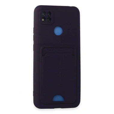 Mey İthalat®   Redmi 9C Kılıf Kelvin Kartvizitli Silikon - Derin Mor