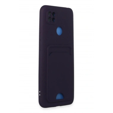 Mey İthalat®   Redmi 9C Kılıf Kelvin Kartvizitli Silikon - Derin Mor