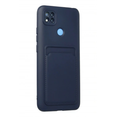 Mey İthalat®   Redmi 9C Kılıf Kelvin Kartvizitli Silikon - Lacivert