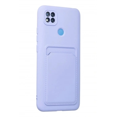 Mey İthalat®   Redmi 9C Kılıf Kelvin Kartvizitli Silikon - Lila