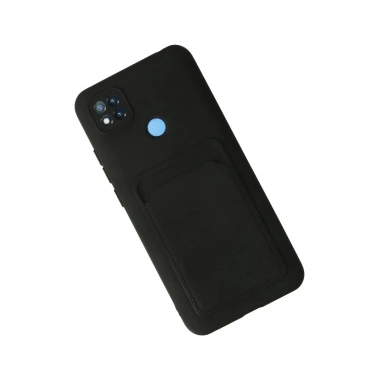 Mey İthalat®   Redmi 9C Kılıf Kelvin Kartvizitli Silikon - Siyah