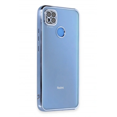 Mey İthalat®   Redmi 9C Kılıf  Lensli Silikon - Açık Mavi
