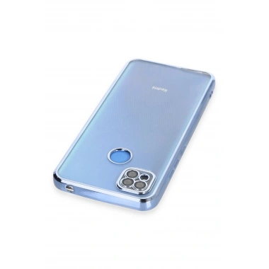 Mey İthalat®   Redmi 9C Kılıf  Lensli Silikon - Açık Mavi
