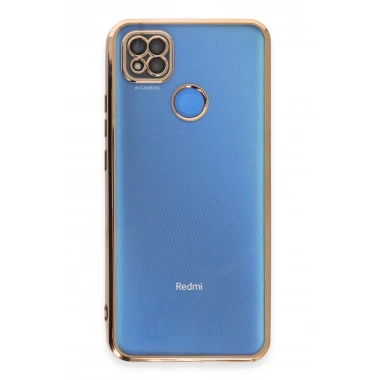 Mey İthalat®   Redmi 9C Kılıf  Lensli Silikon - Gold