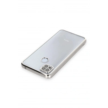 Mey İthalat®   Redmi 9C Kılıf  Lensli Silikon - Gümüş