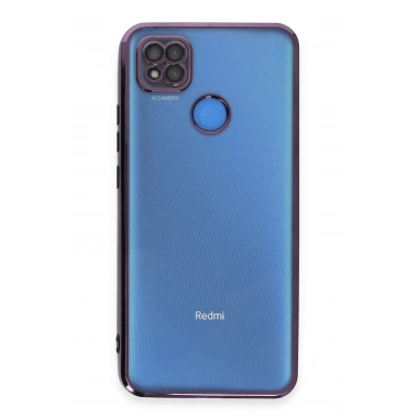 Mey İthalat®   Redmi 9C Kılıf  Lensli Silikon - Mor