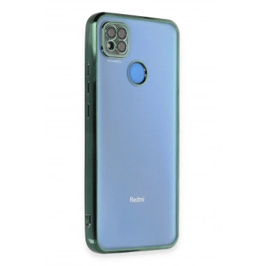 Mey İthalat®   Redmi 9C Kılıf  Lensli Silikon - Yeşil
