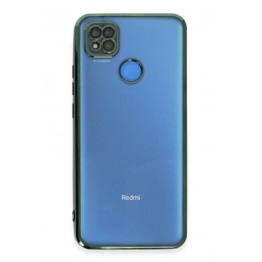 Mey İthalat®   Redmi 9C Kılıf  Lensli Silikon - Yeşil