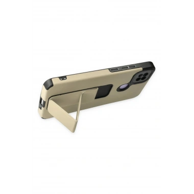 Mey İthalat® Redmi 9C Kılıf Mega Standlı Silikon - Gold