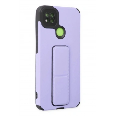 Mey İthalat® Redmi 9C Kılıf Mega Standlı Silikon - Lila