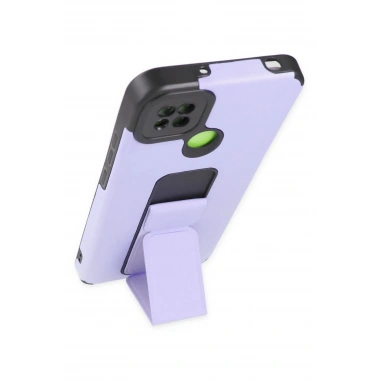 Mey İthalat® Redmi 9C Kılıf Mega Standlı Silikon - Lila