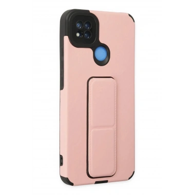 Mey İthalat® Redmi 9C Kılıf Mega Standlı Silikon - Pudra
