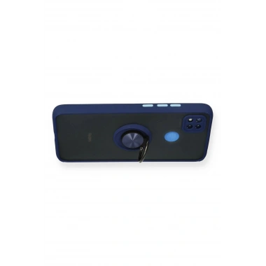 Mey İthalat®   Redmi 9C Kılıf Montreal Yüzüklü Silikon Kapak - Lacivert