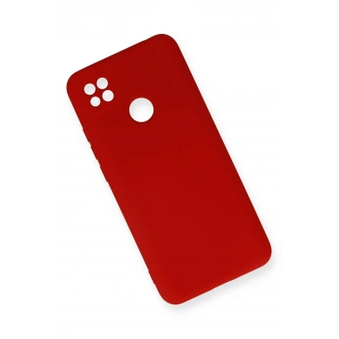 Mey İthalat®   Redmi 9C Kılıf Nano içi Kadife Silikon - Kırmızı
