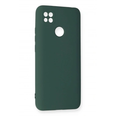Mey İthalat®   Redmi 9C Kılıf Nano içi Kadife Silikon - Koyu Yeşil