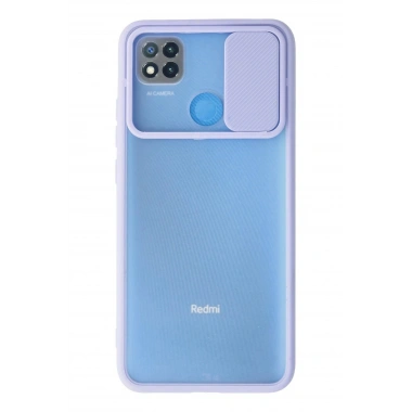 Mey İthalat®   Redmi 9C Kılıf Palm Buzlu Kamera Sürgülü Silikon - Lila