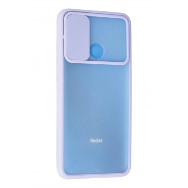 Mey İthalat®   Redmi 9C Kılıf Palm Buzlu Kamera Sürgülü Silikon - Lila