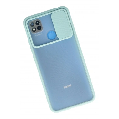 Mey İthalat® Redmi 9C Kılıf Palm Buzlu Kamera Sürgülü Silikon - Turkuaz