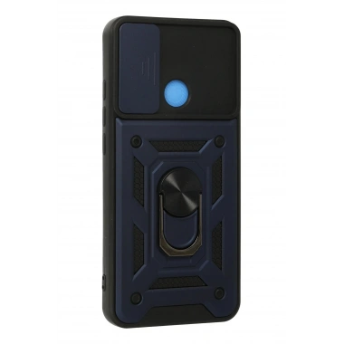 Mey İthalat®   Redmi 9C Kılıf Pars Lens Yüzüklü Silikon - Lacivert