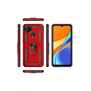Mey İthalat® Redmi 9C Kılıf Sofya Yüzüklü Silikon Kapak - Rose