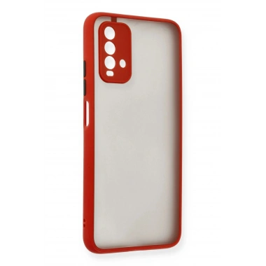 Mey İthalat®   Redmi 9T Kılıf Montreal Silikon Kapak - Kırmızı