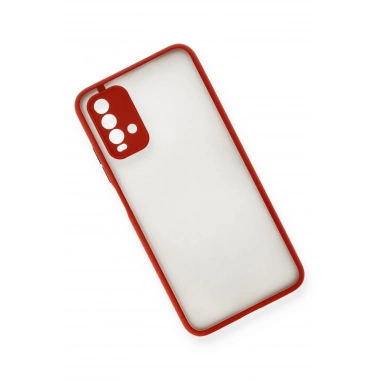 Mey İthalat®   Redmi 9T Kılıf Montreal Silikon Kapak - Kırmızı