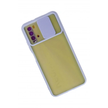 Mey İthalat® Redmi 9T Kılıf Palm Buzlu Kamera Sürgülü Silikon - Lila