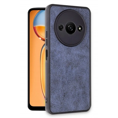 Mey İthalat®   Redmi A3 4G Kılıf Aras Deri Kapak - Lacivert