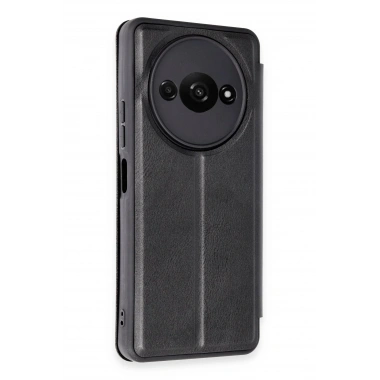 Mey İthalat®   Redmi A3 4G Kılıf Flip Cover - Siyah