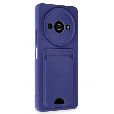 Mey İthalat®   Redmi A3 4G Kılıf Kelvin Kartvizitli Silikon - Lacivert