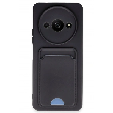Mey İthalat®   Redmi A3 4G Kılıf Kelvin Kartvizitli Silikon - Siyah