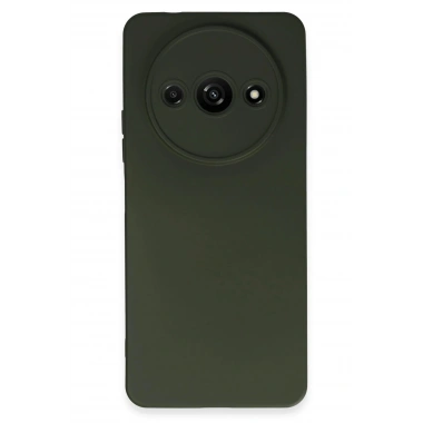 Mey İthalat®   Redmi A3 4G Kılıf Nano içi Kadife Silikon - Koyu Yeşil