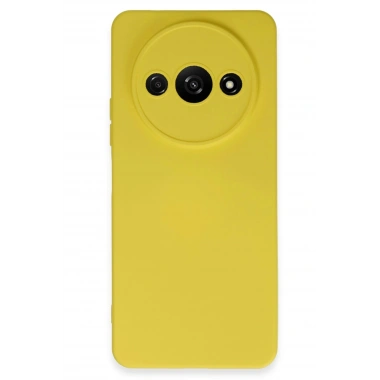 Mey İthalat®   Redmi A3 4G Kılıf Nano içi Kadife Silikon - Sarı