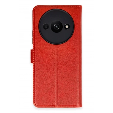 Mey İthalat®   Redmi A3 4G Kılıf Trend S Plus Kapaklı Kılıf - Kırmızı