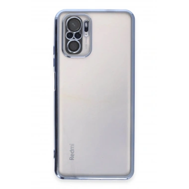 Mey İthalat®   Redmi Note 10 Kılıf  Lensli Silikon - Açık Mavi