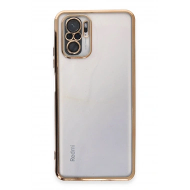 Mey İthalat®   Redmi Note 10 Kılıf  Lensli Silikon - Gold