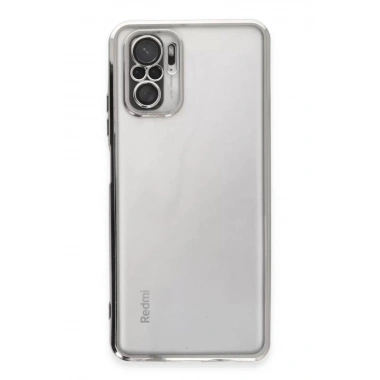 Mey İthalat®   Redmi Note 10 Kılıf  Lensli Silikon - Gümüş