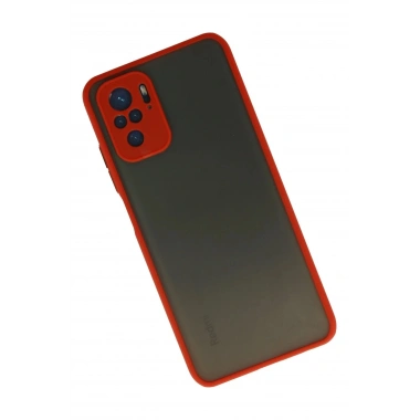 Mey İthalat®   Redmi Note 10 Kılıf Montreal Silikon Kapak - Kırmızı