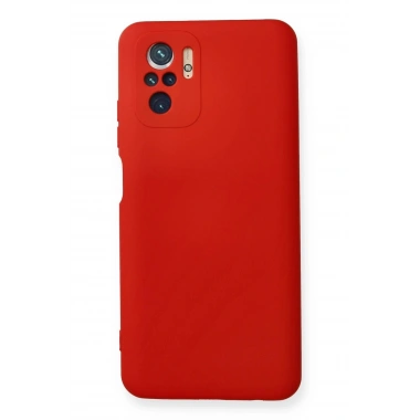 Mey İthalat®   Redmi Note 10 Kılıf Nano içi Kadife Silikon - Kırmızı