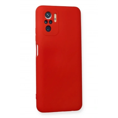 Mey İthalat®   Redmi Note 10 Kılıf Nano içi Kadife Silikon - Kırmızı