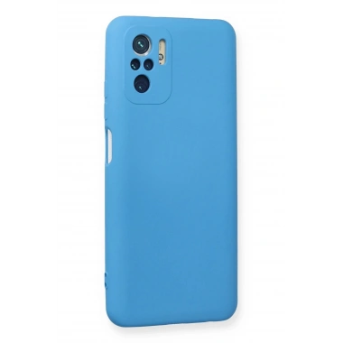 Mey İthalat®   Redmi Note 10 Kılıf Nano içi Kadife Silikon - Mavi