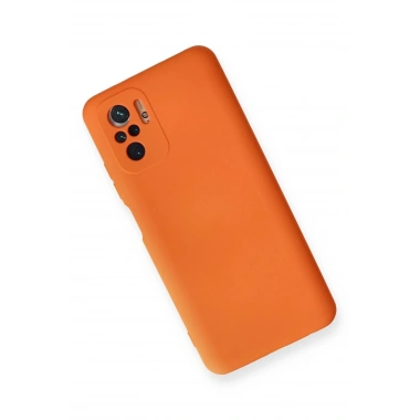 Mey İthalat®   Redmi Note 10 Kılıf Nano içi Kadife Silikon - Turuncu